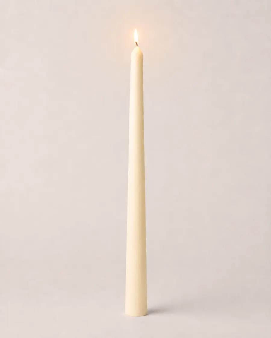 Plain Rod Candle candle lit