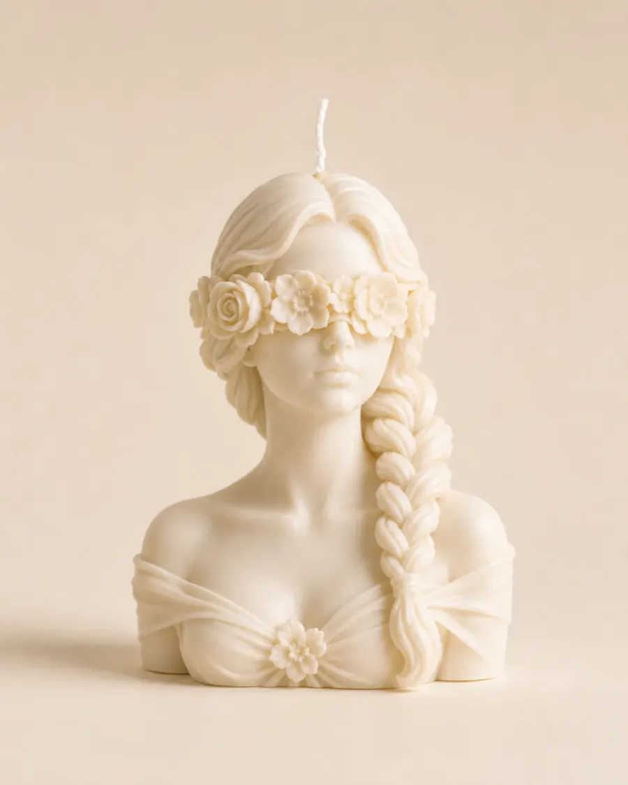 Braided Rose Candle