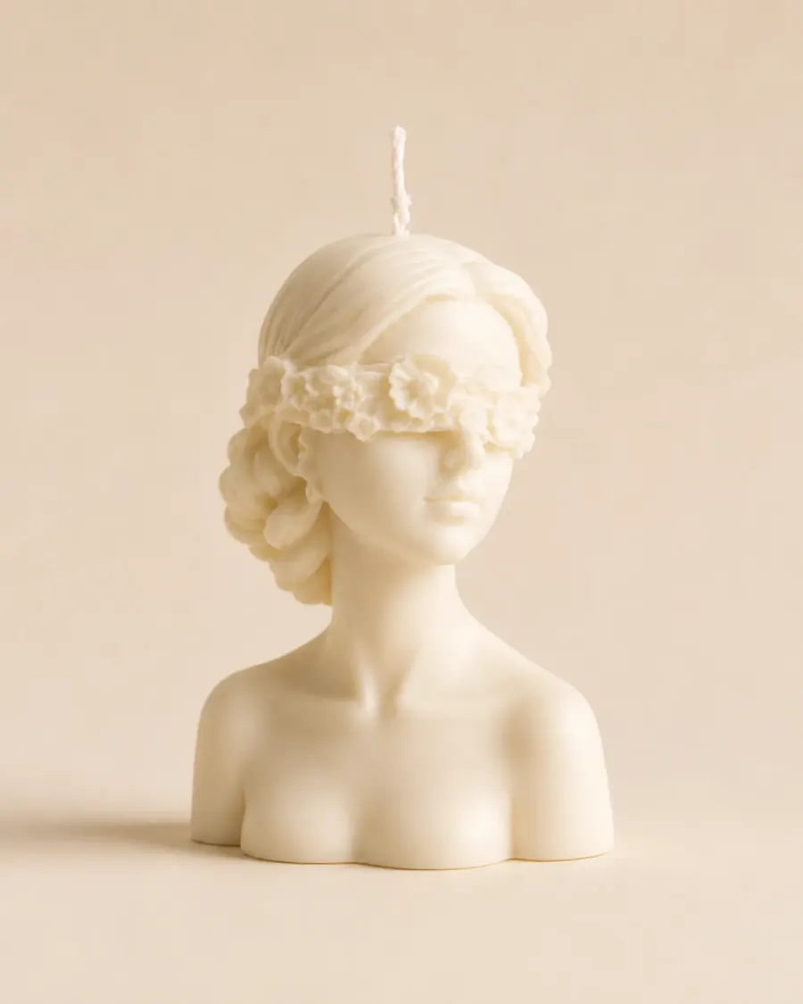 Floral Blindfold Candle