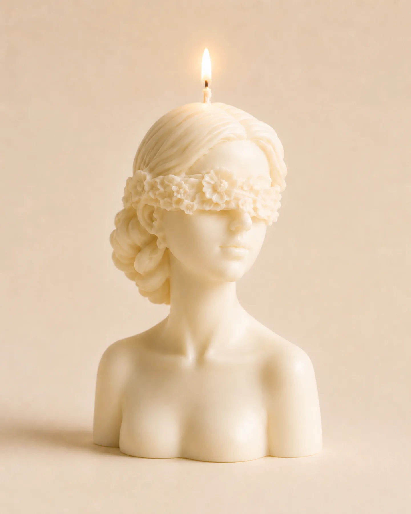 Floral Blindfold Candle lit