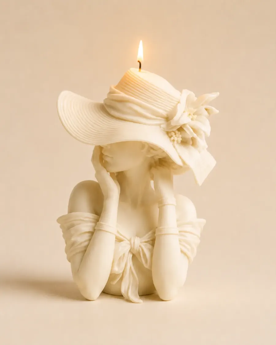 Hat Lady Candle candle lit