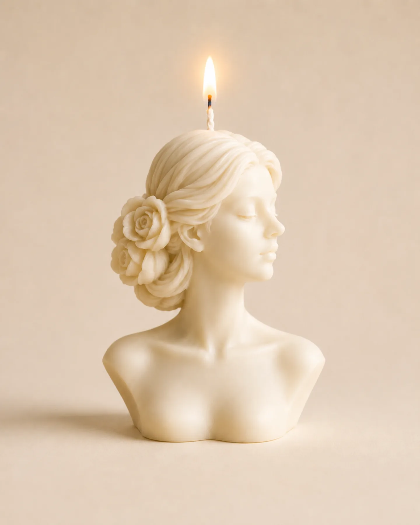 Rose Profile Candle lit