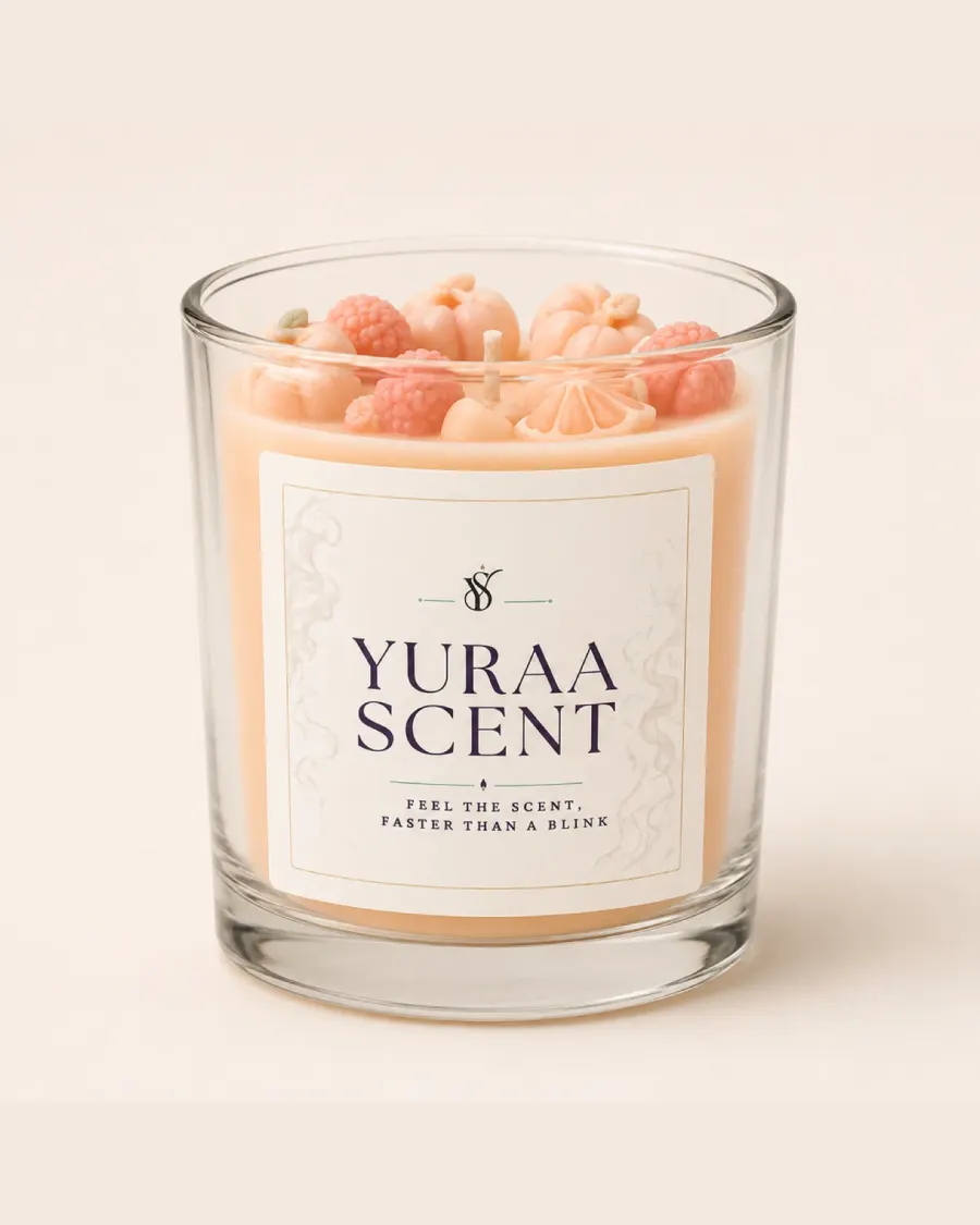 Fruity Jar Candle candle lit
