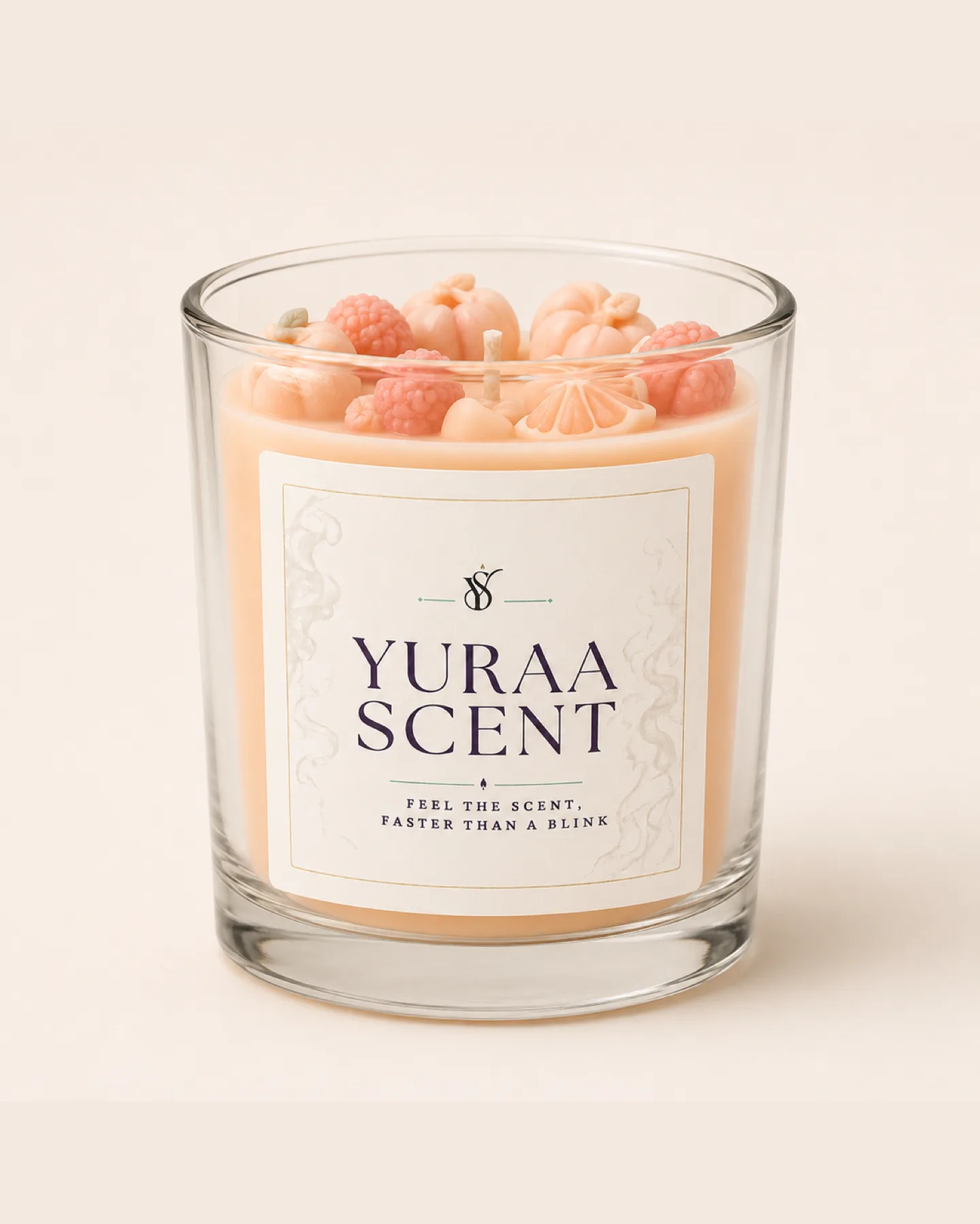 Fruity Jar Candle lit